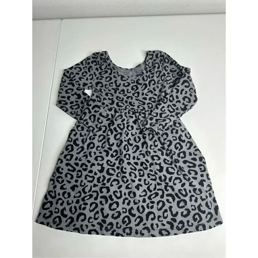 Old Navy Fit & Flare Girls Dress Leopard Print Size XS (5)